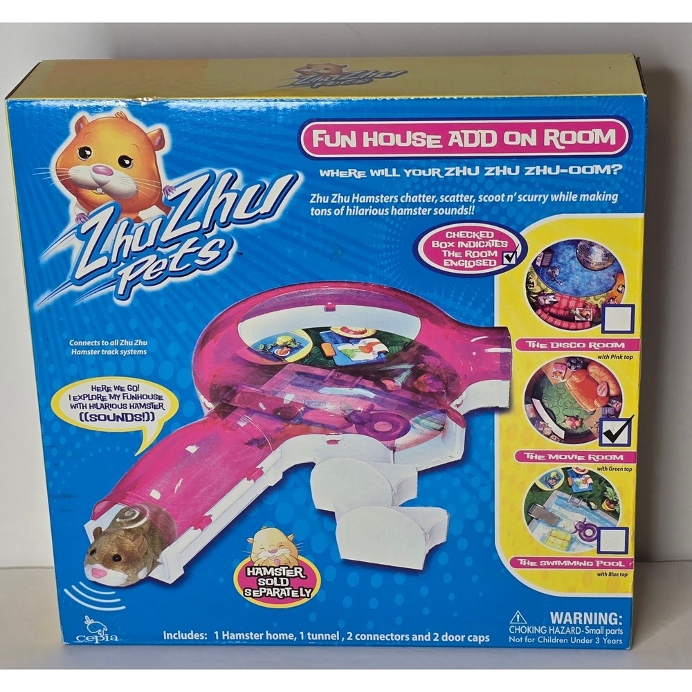 ZHU ZHU PETS FUN HOUSE ADD ON ROOM "THE MOVIE ROOM"